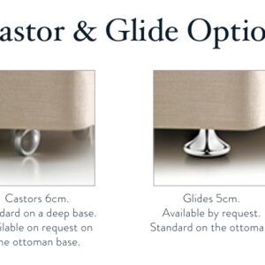 Stock image of a Harrison Spinks Deep Divan feet options.