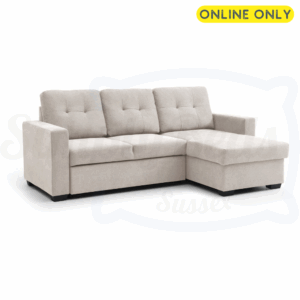 Lifestyle image of the Hampton Corner Sofa Bed in Natural Weave