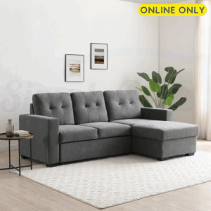 Lifestyle image of the Hampton Corner Sofa Bed in Natural Weave