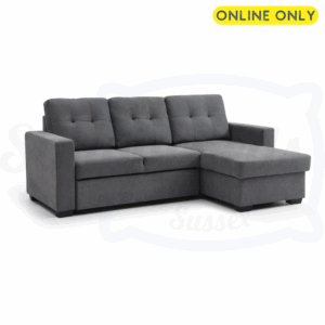 Grey Hampton Corner Sofa Bed by Simply Beds Sussex