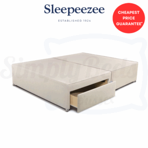 Stock image of a Sleepeezee Luxury 12" Divan Base with one full drawer at the footend.