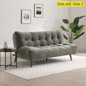 Lifestyle image of the Kyoto Lux sofa bed in Olive Chenille