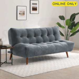 Lifestyle image of the Kyoto Lux sofa bed in Denim Chenille