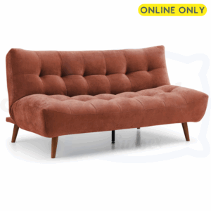 Studio image of the Kyoto Lux sofa bed in Terracotta Chenille