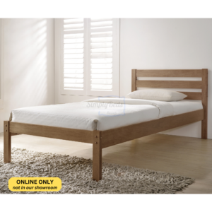 Studio image of an angled bed frame