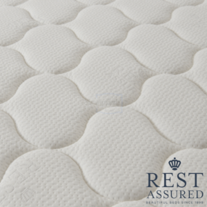 Close up of the cover of a mattress