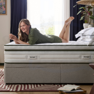Image of a woman laying comfortably on a Silentnight Airmesh 3000 mattress