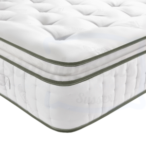 Studio image of the corner of Silentnight Botanic 1600 mattress floating with no background