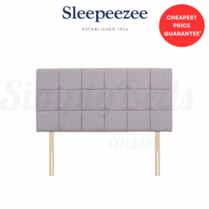 Stock image of a Sleepeezee Heather Strutted headboard.