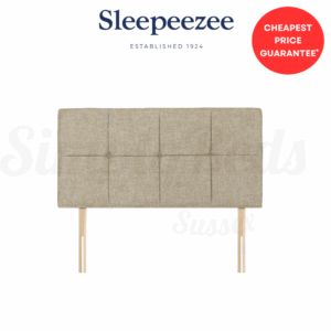 Stock image of a Sleepeezee Iris Strutted headboard.