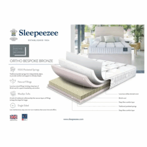 Stock image of a Sleepeezee Ortho bronze 1000 Mattress.
