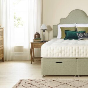 Life image of a Harrison Spinks Mantle deep headboard.