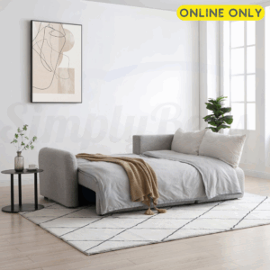Lifestyle image of the Kyoto Cloud Corner sofa bed dressed in sleeping position