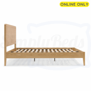 Sideways studio image of the Kyoto Ezra rattan bed frame