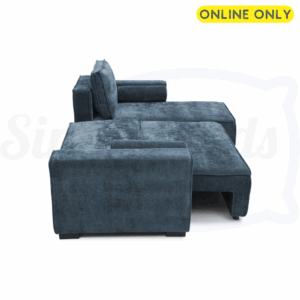 Studio image of the Harrison Corner Sofa Bed in navy chenille 8