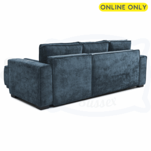 Studio image of the Harrison Corner Sofa Bed in navy chenille 9
