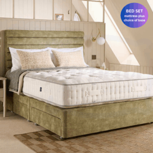 Life image of a Harrison Spinks Jade 10000 and Deep Divan Base Bed Set.