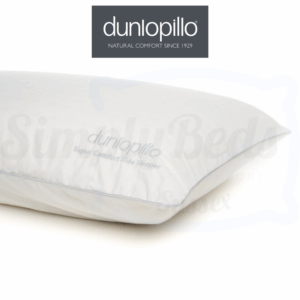 Studio image of the Dunlopillow Super Comfort Side Sleeper pillow close up