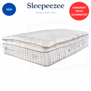 Studio image of the new Sleepeezee Centurial mattress topper on top of a Sleepeezee Centurial mattress