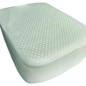 Studio image of the Staingard Bamboo Comfort mattress protector over a single mattress