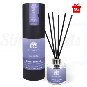 Studio image of the Elements of Fragrance - Sweet Dreams Reed Diffuser (100ml) available from Simply Beds Sussex