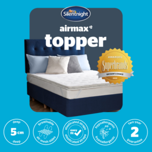Stock image of a Silentnight Airmax 500 Mattress Topper.